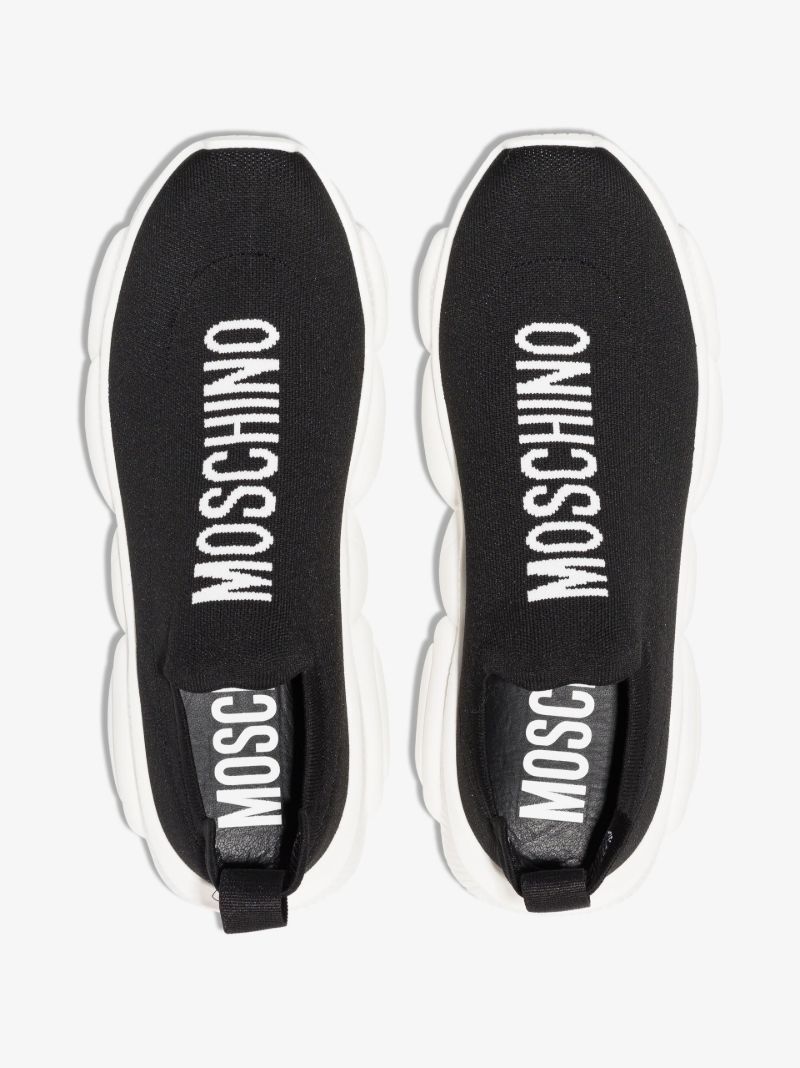 Black Teddy Logo Sock Sneakers