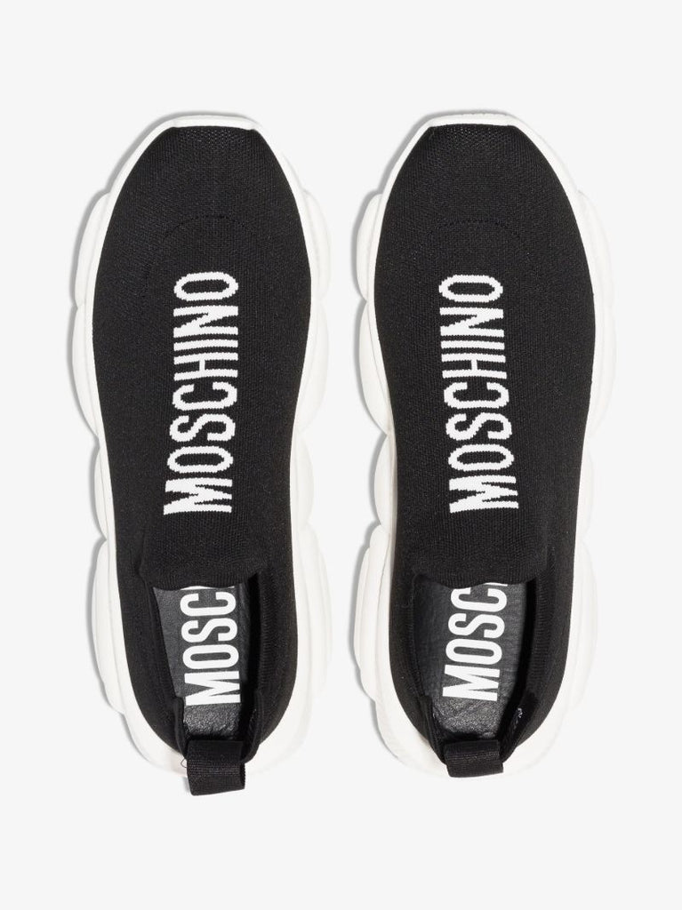 Black Teddy Logo Sock Sneakers