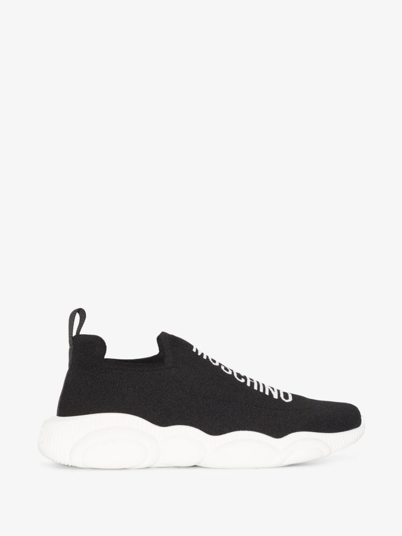 Black Teddy Logo Sock Sneakers