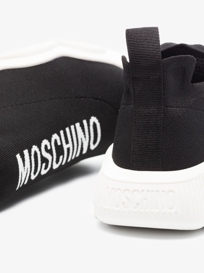 Black Teddy Logo Sock Sneakers