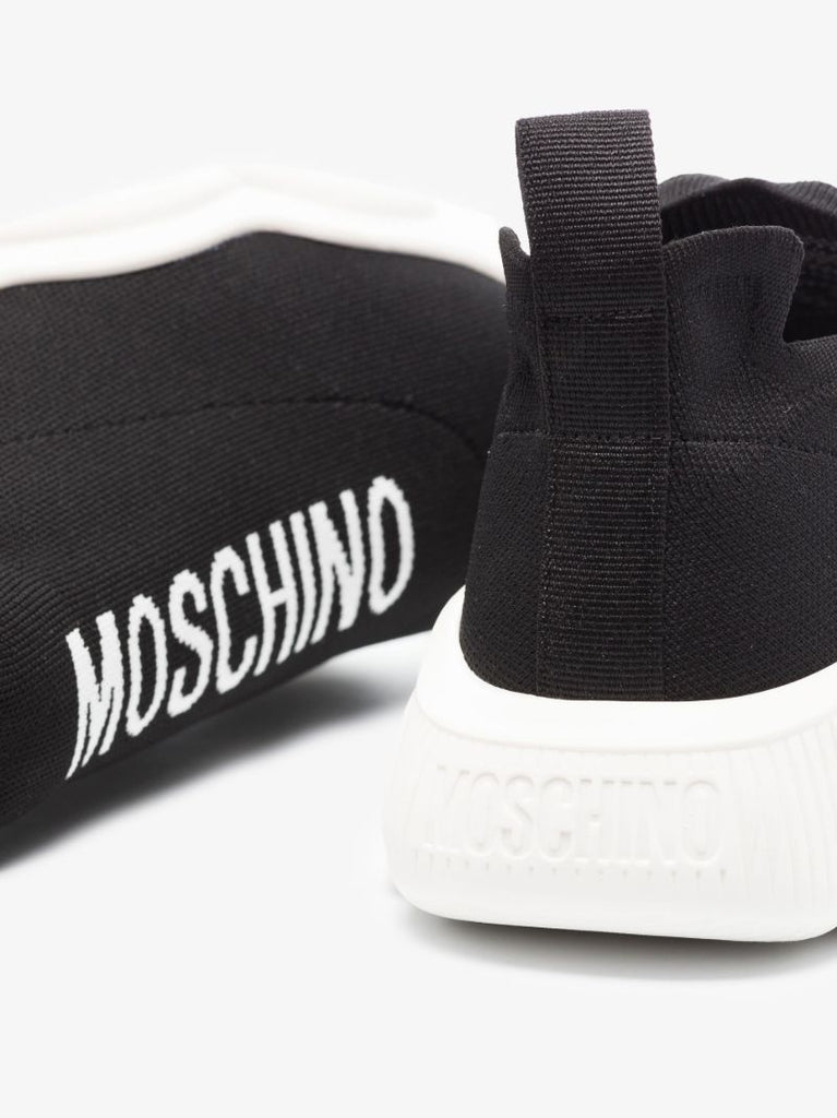 Black Teddy Logo Sock Sneakers