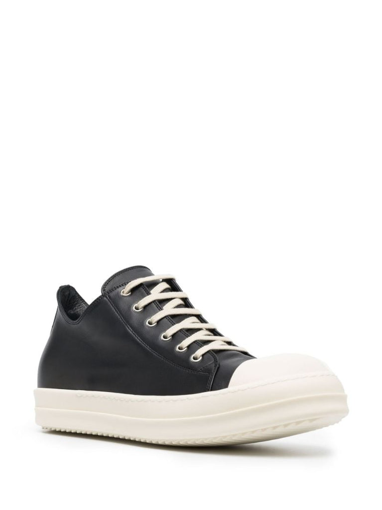 Black Low-top Leather Sneakers