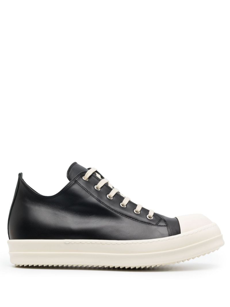 Black Low-top Leather Sneakers