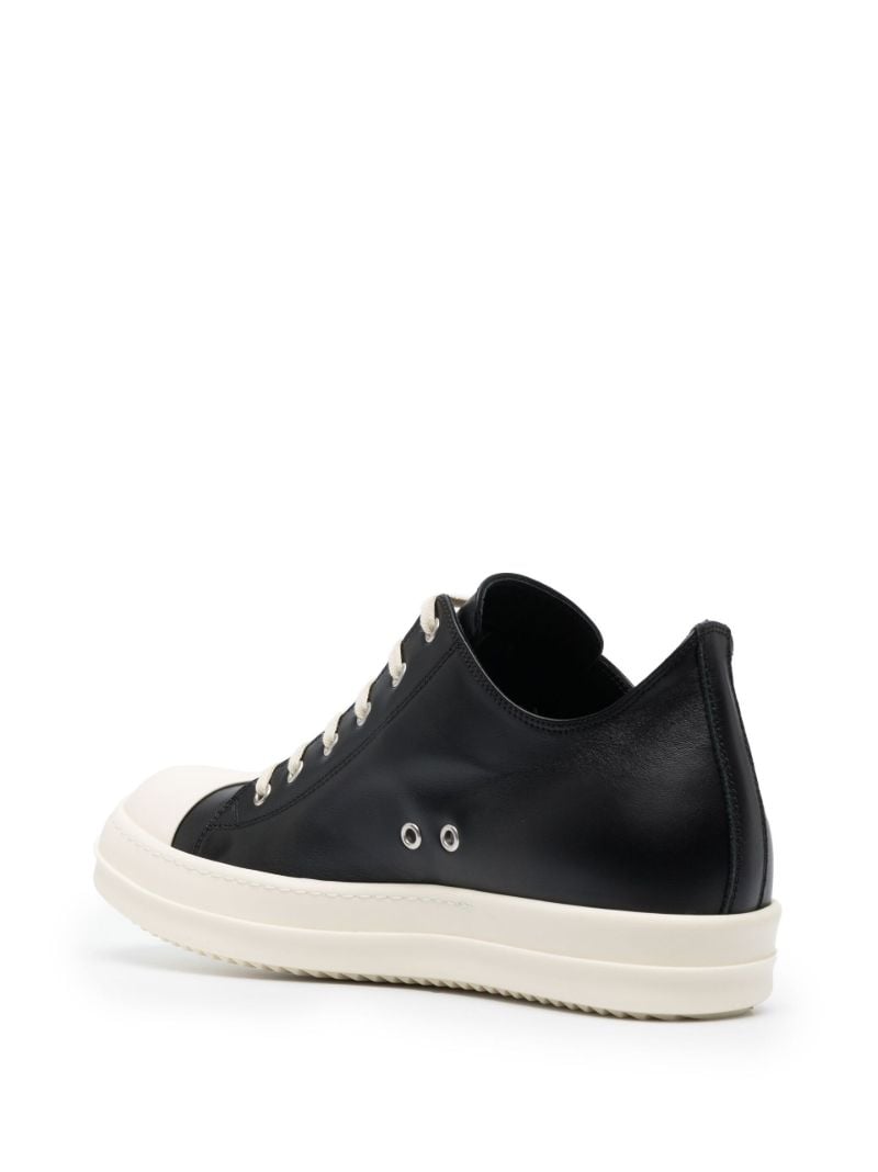 Black Low-top Leather Sneakers