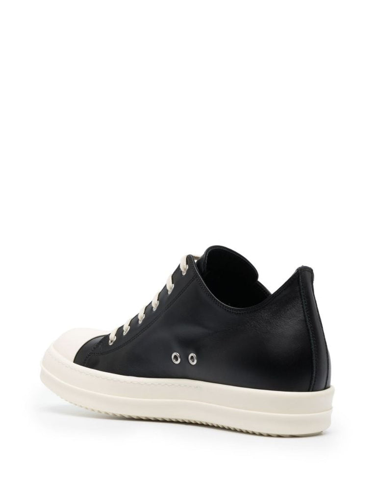 Black Low-top Leather Sneakers