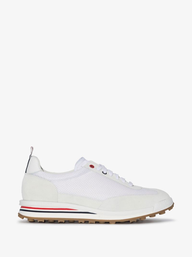 White Tech Runner Suede Sneakers