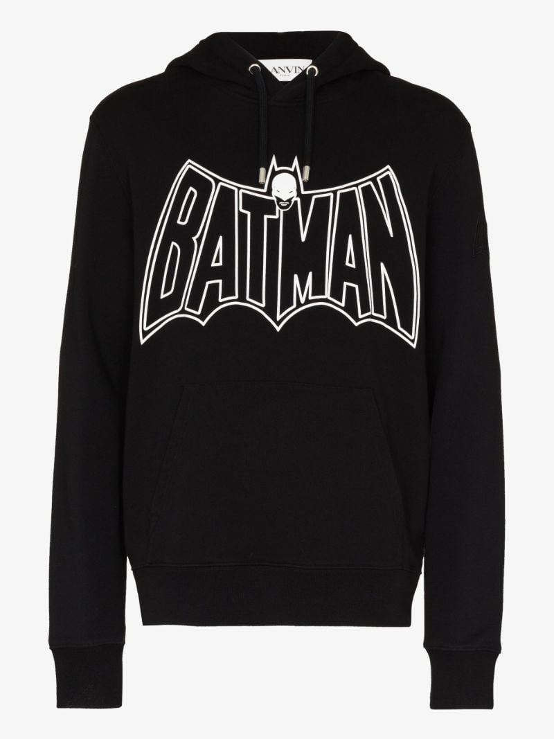 Black Batman Logo Cotton Sweatshirt