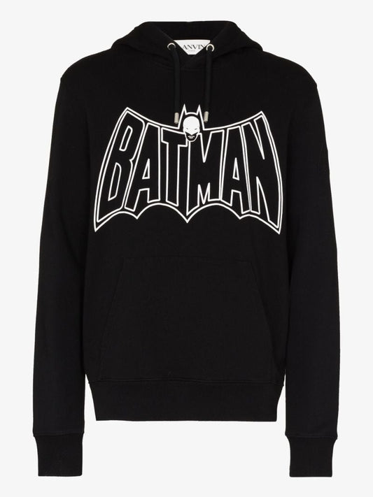 Black Batman Logo Cotton Sweatshirt