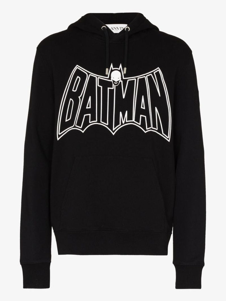 Black Batman Logo Cotton Sweatshirt