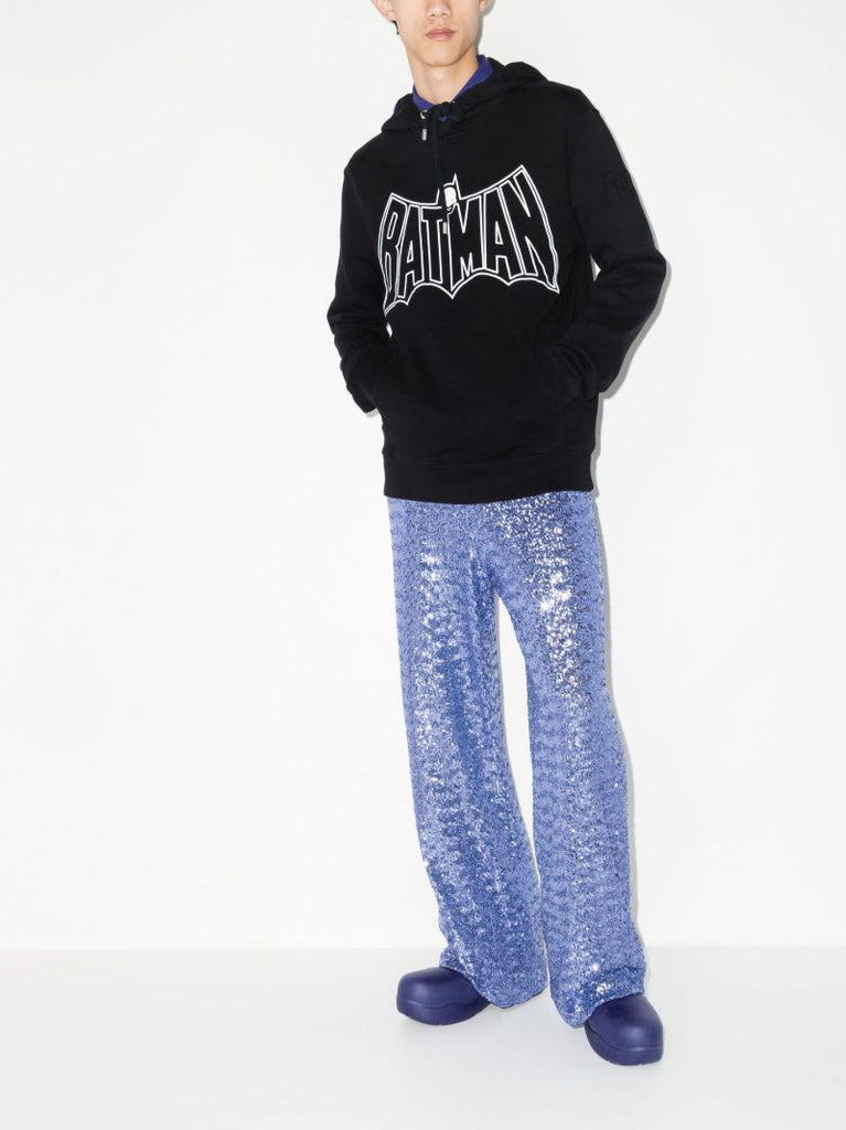 Black Batman Logo Cotton Sweatshirt