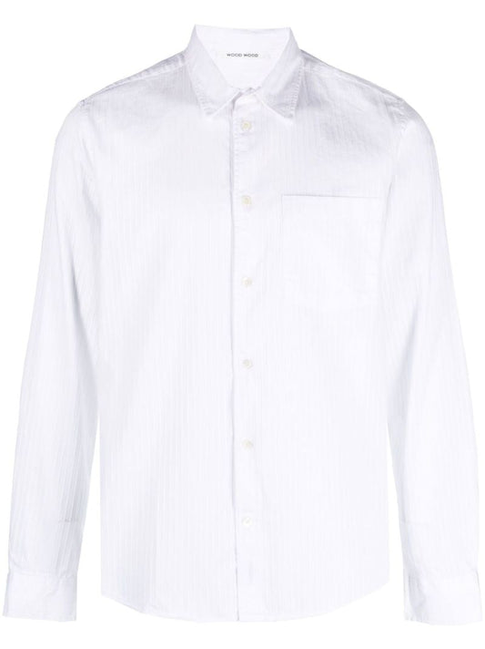 White Timothy Dobby Stripe Shirt