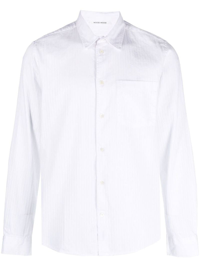 White Timothy Dobby Stripe Shirt