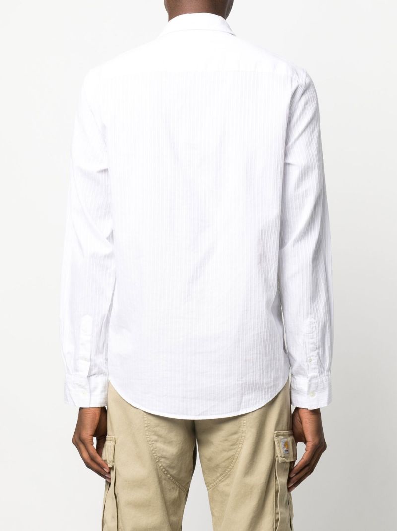 White Timothy Dobby Stripe Shirt