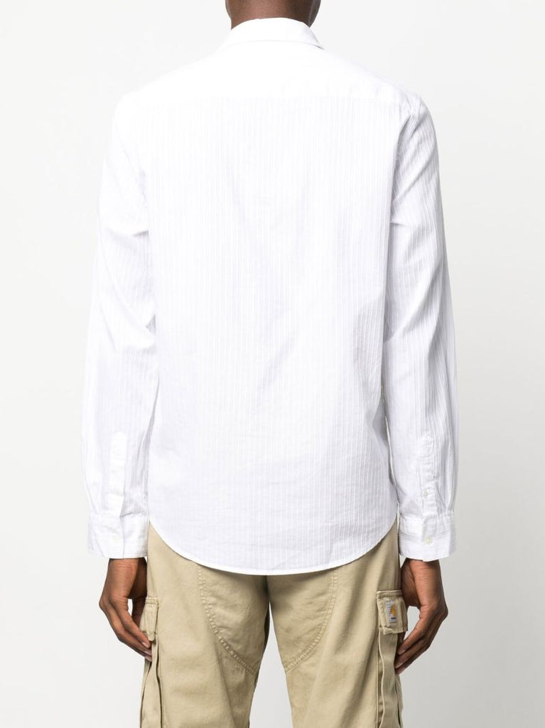 White Timothy Dobby Stripe Shirt