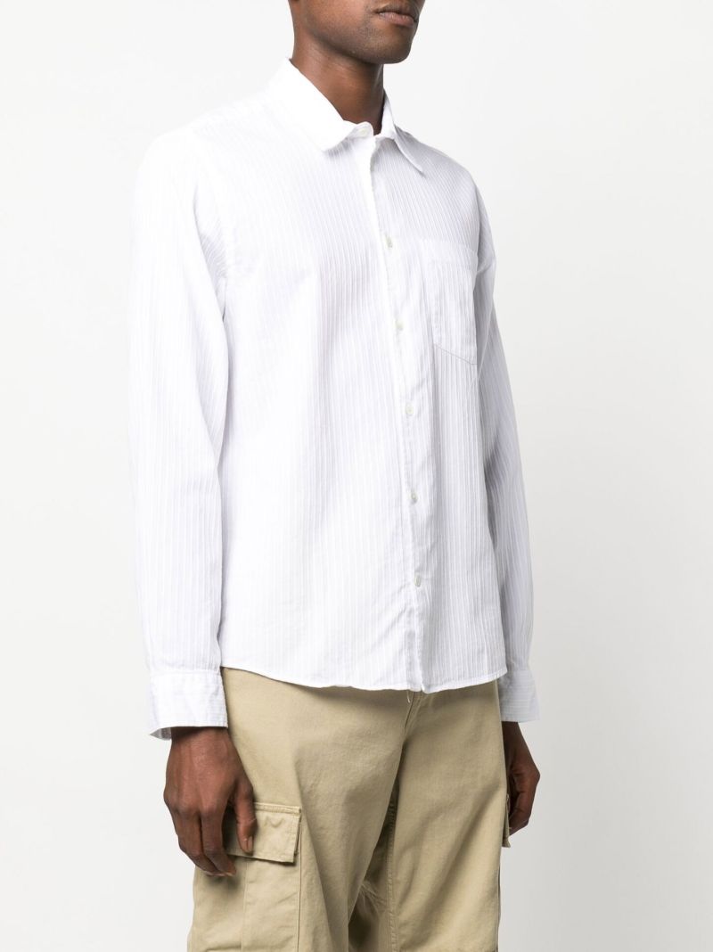 White Timothy Dobby Stripe Shirt