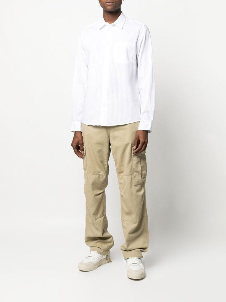 White Timothy Dobby Stripe Shirt
