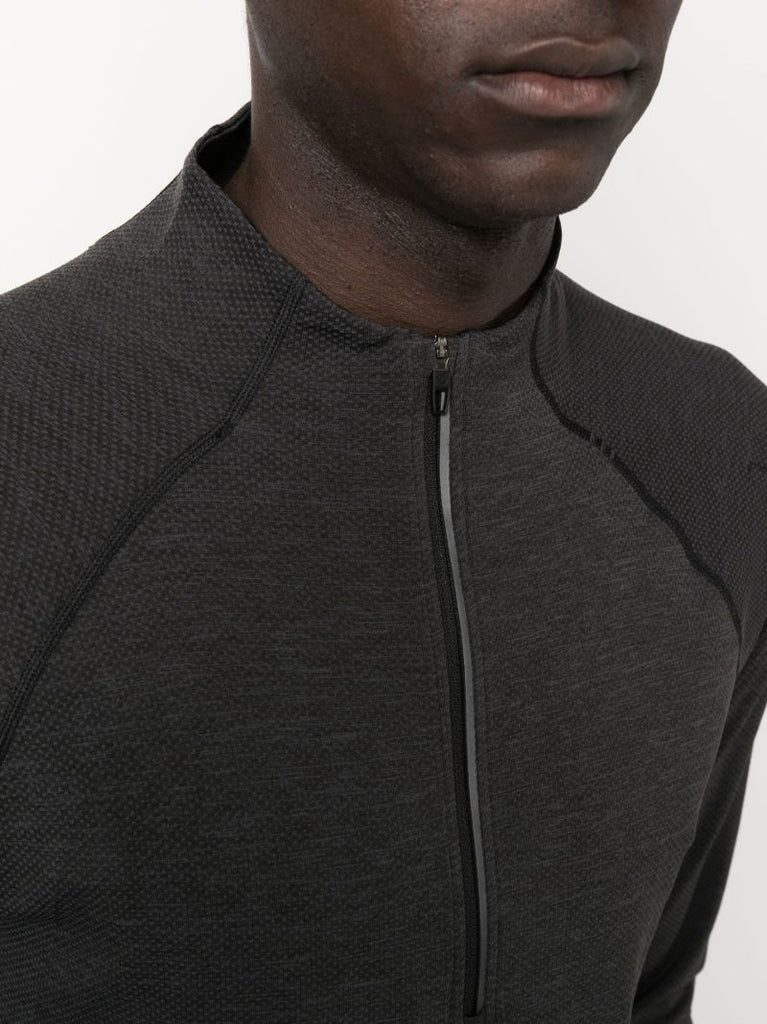 Black Metal Vent Tech Half-zip Running Top