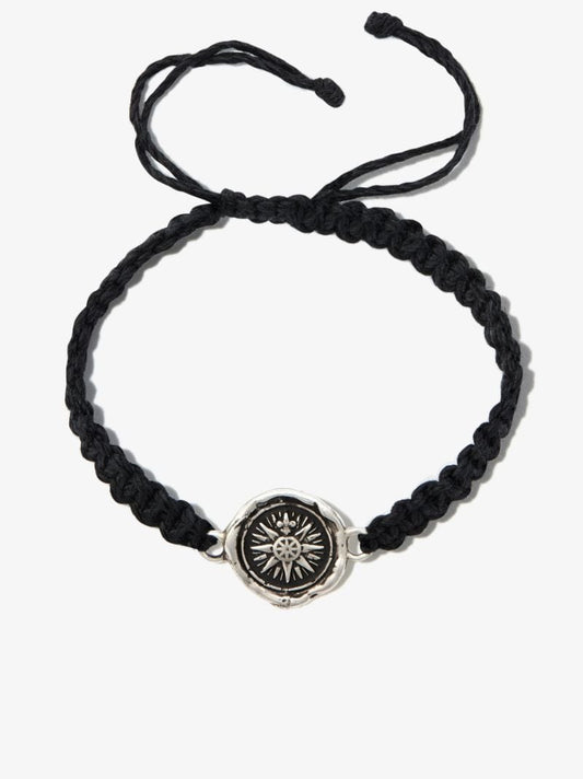 Sterling Silver Direction Braided Bracelet