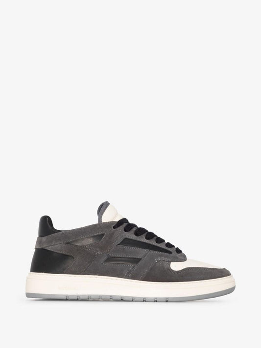 Grey Reptor Low Suede Sneakers