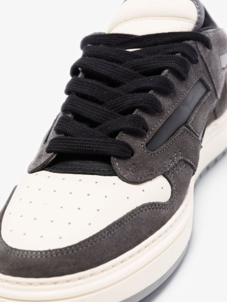 Grey Reptor Low Suede Sneakers