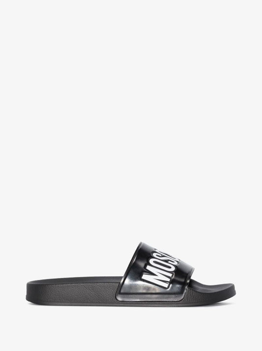 Black Logo Rubber Pool Slides