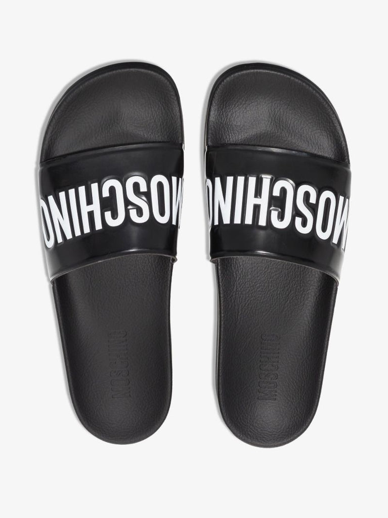 Black Logo Rubber Pool Slides