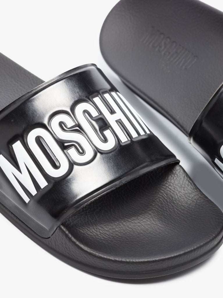Black Logo Rubber Pool Slides