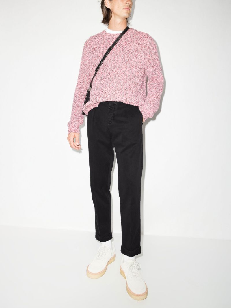 Blue Straight-leg Trousers