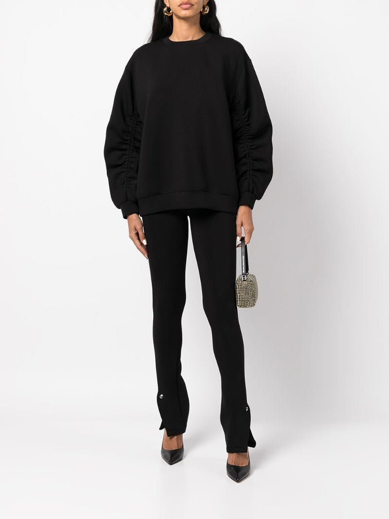 Black Maelee Split Cuff Trousers
