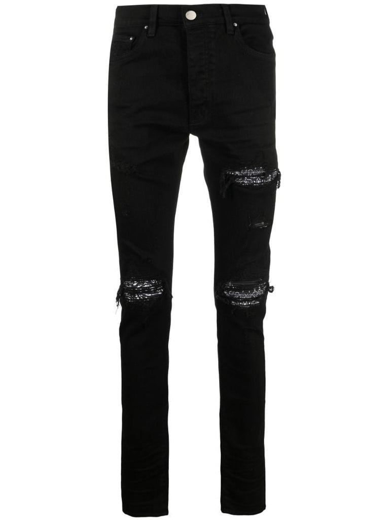 Black Mx1 Bandana Skinny Jeans