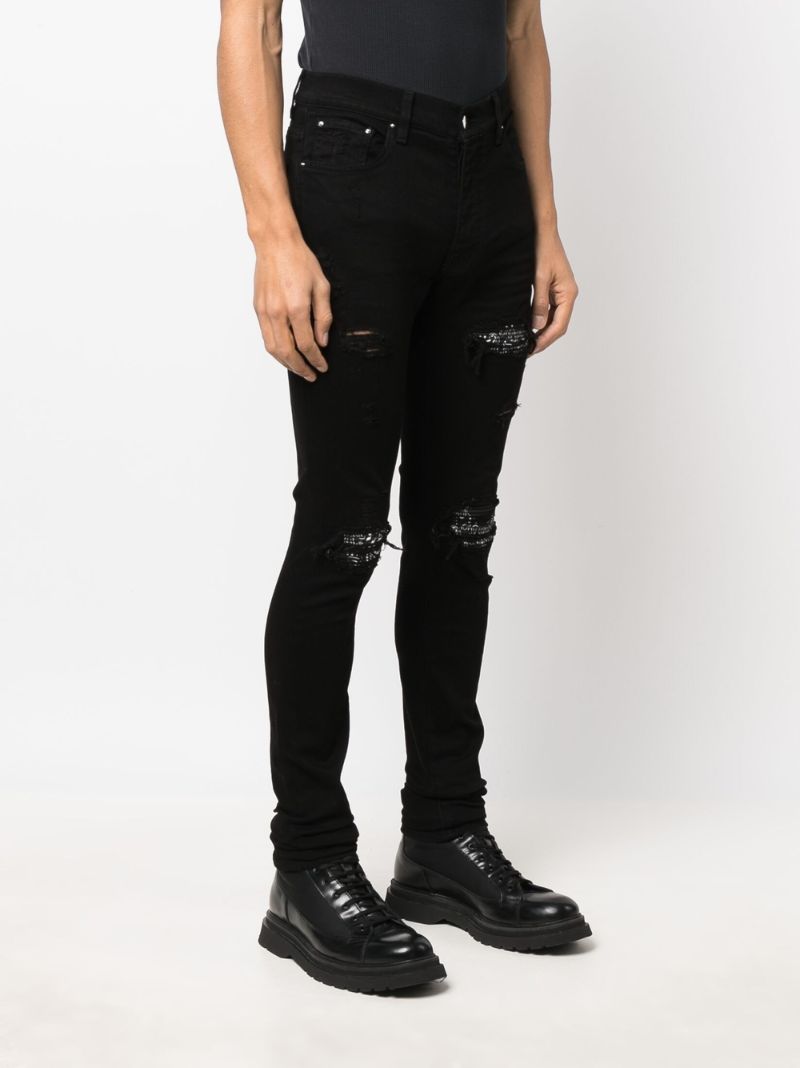 Black Mx1 Bandana Skinny Jeans