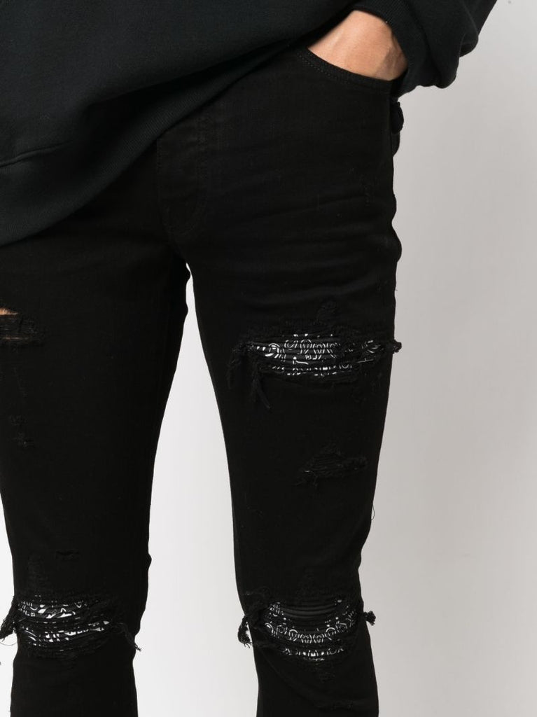 Black Mx1 Bandana Skinny Jeans