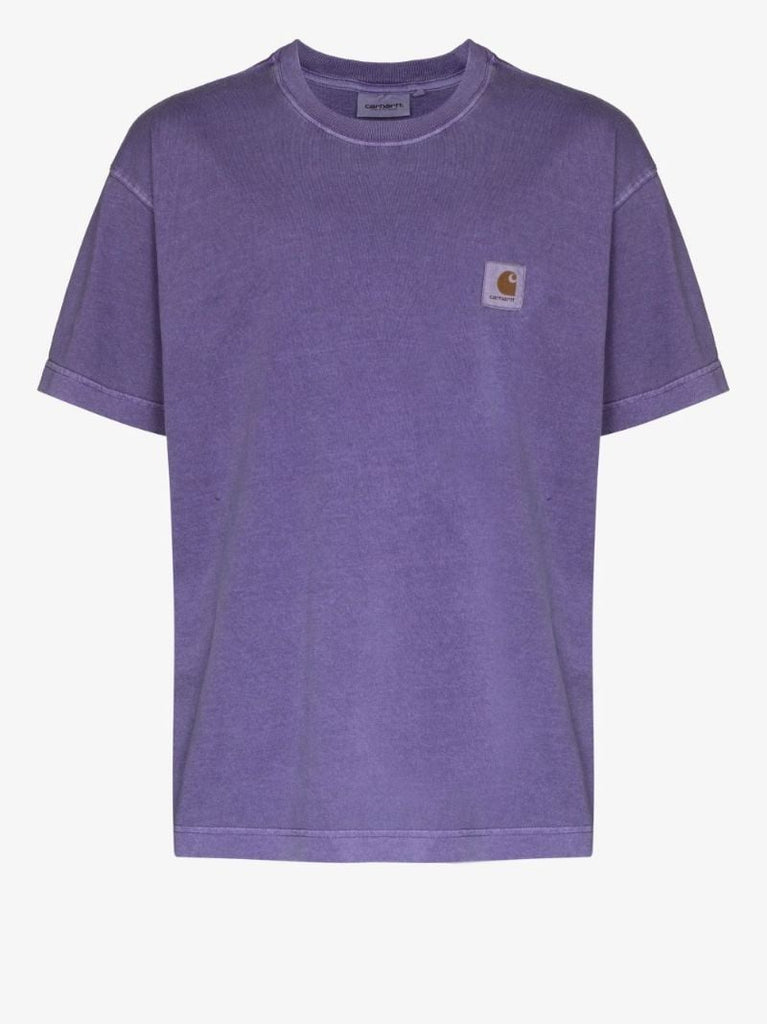 Purple Nelson Logo Patch Cotton T-shirt