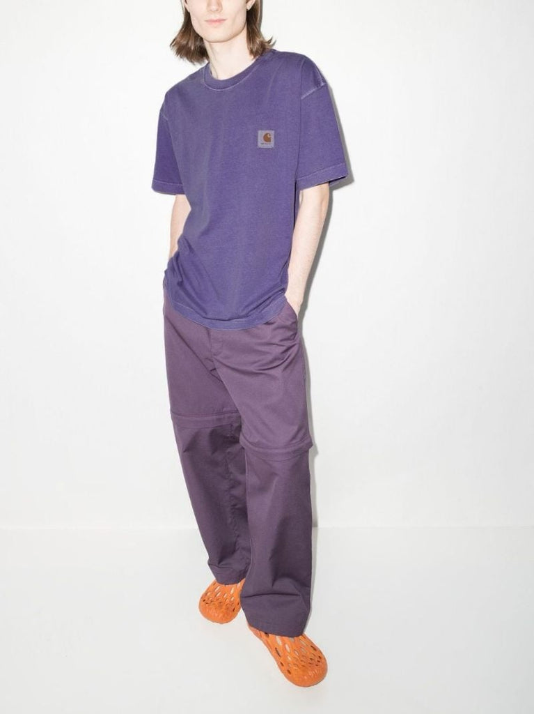 Purple Nelson Logo Patch Cotton T-shirt