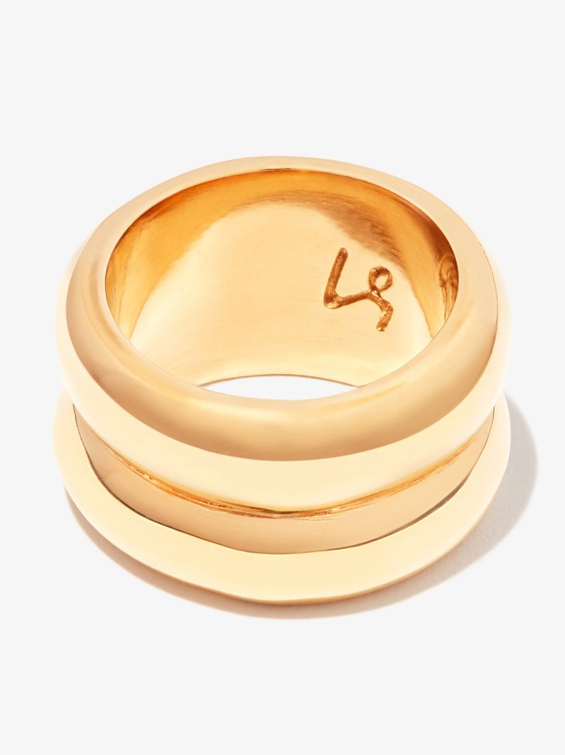 Gold Vermeil Double Puff Cigar Ring