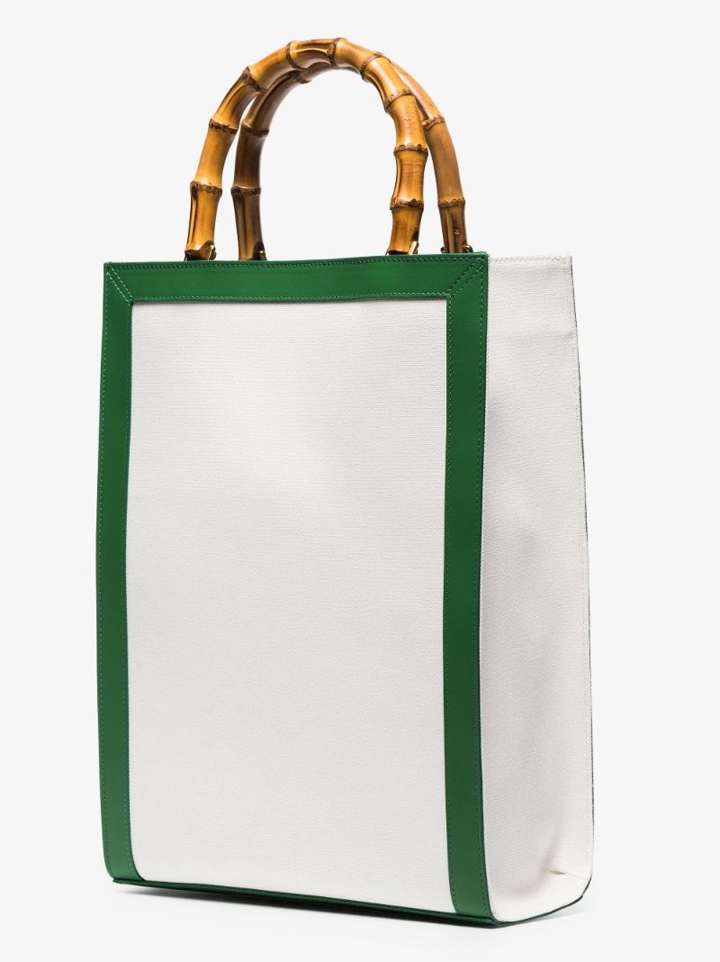 Neutral Logo Leather Tote Bag