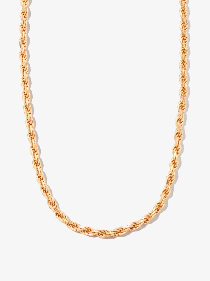 Gold Vermeil Industrial Rope Chain Necklace