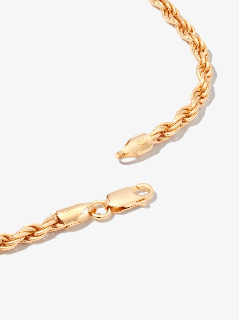 Gold Vermeil Industrial Rope Chain Necklace