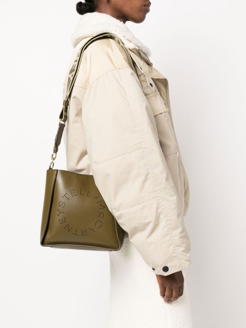 Green Mini Logo Leather Cross Body Bag