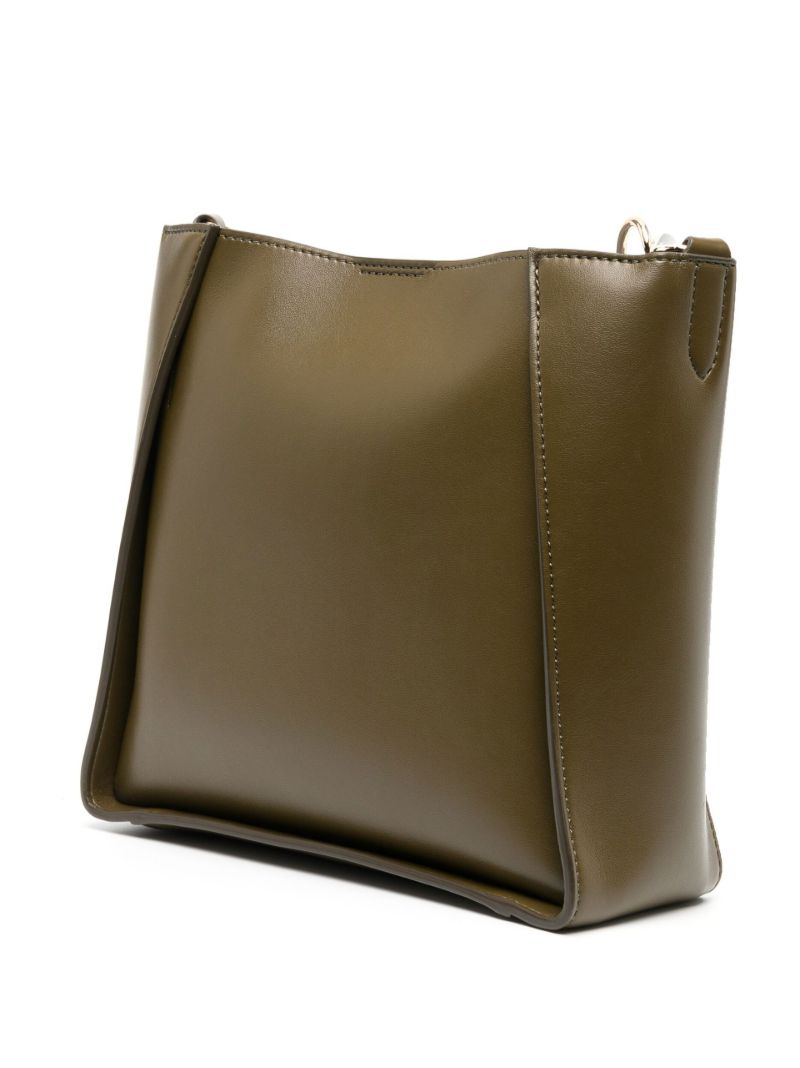 Green Mini Logo Leather Cross Body Bag