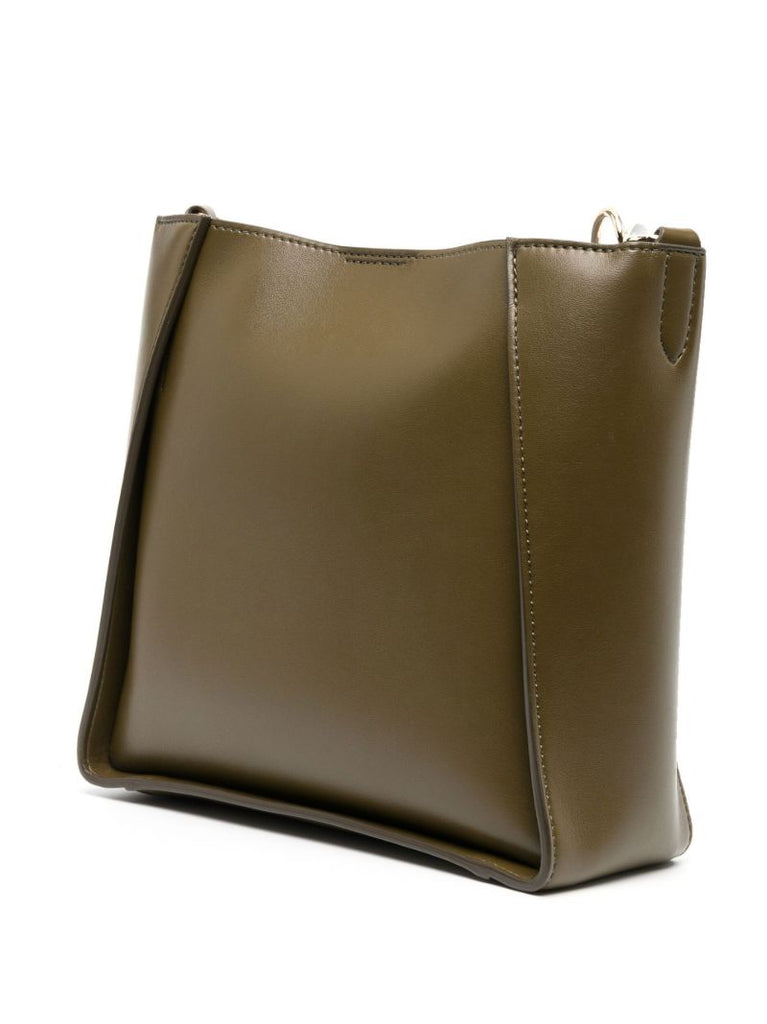 Green Mini Logo Leather Cross Body Bag