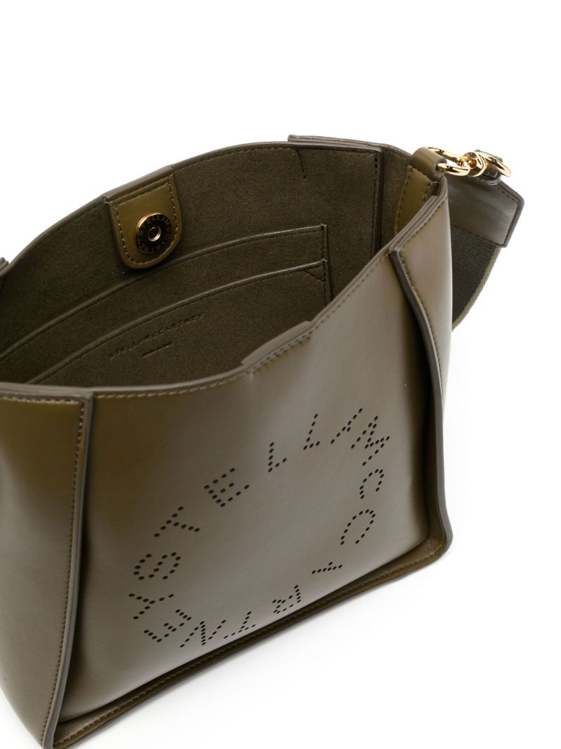 Green Mini Logo Leather Cross Body Bag