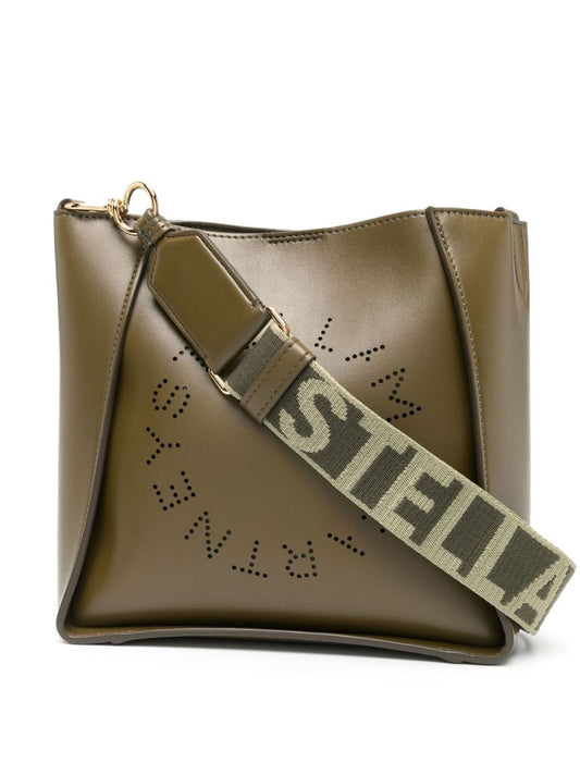 Green Mini Logo Leather Cross Body Bag