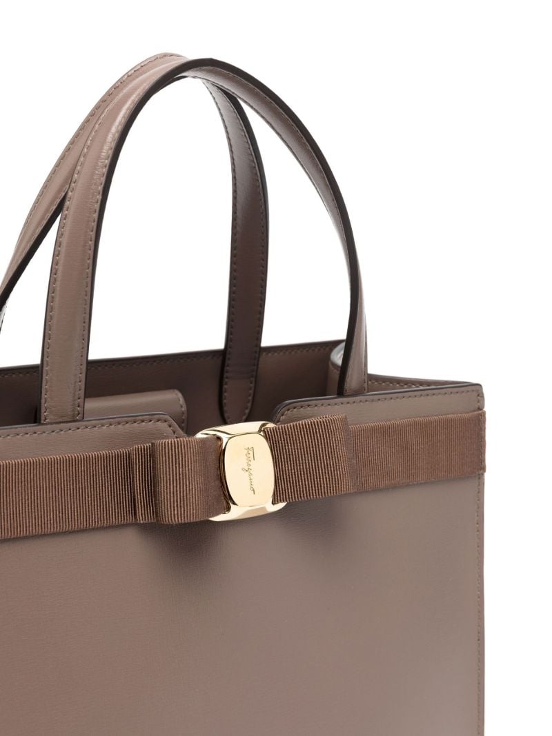 Brown Vara Bow Leather Tote Bag