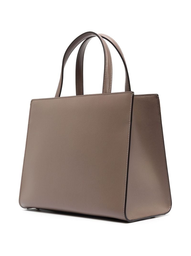 Brown Vara Bow Leather Tote Bag