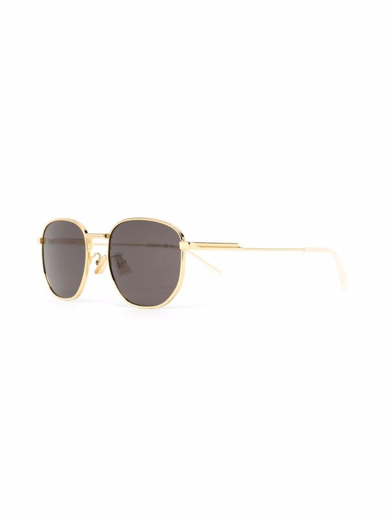 Gold-tone Round Frame Sunglasses