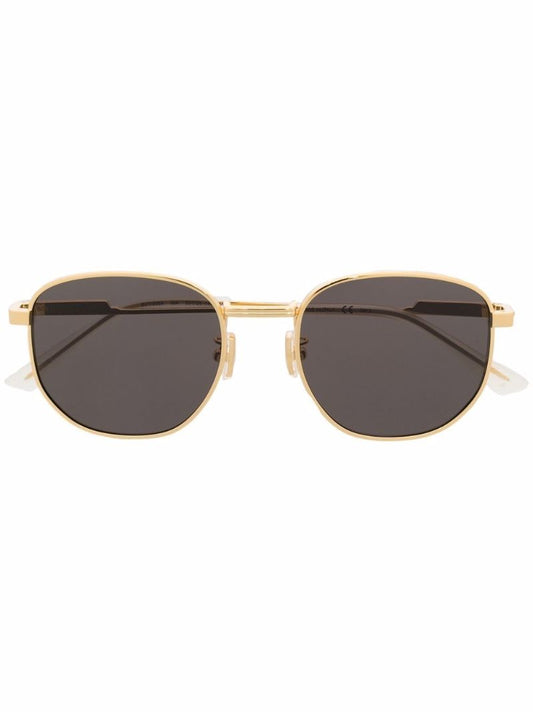 Gold-tone Round Frame Sunglasses