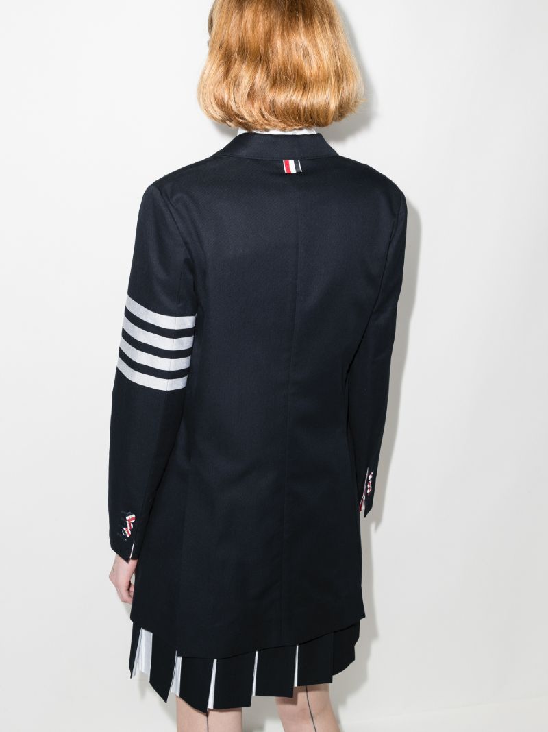 4-bar Stripe Single-breasted Cotton Blazer