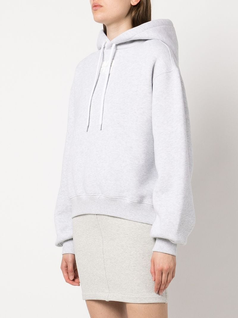 Grey Logo-print Cotton Hoodie