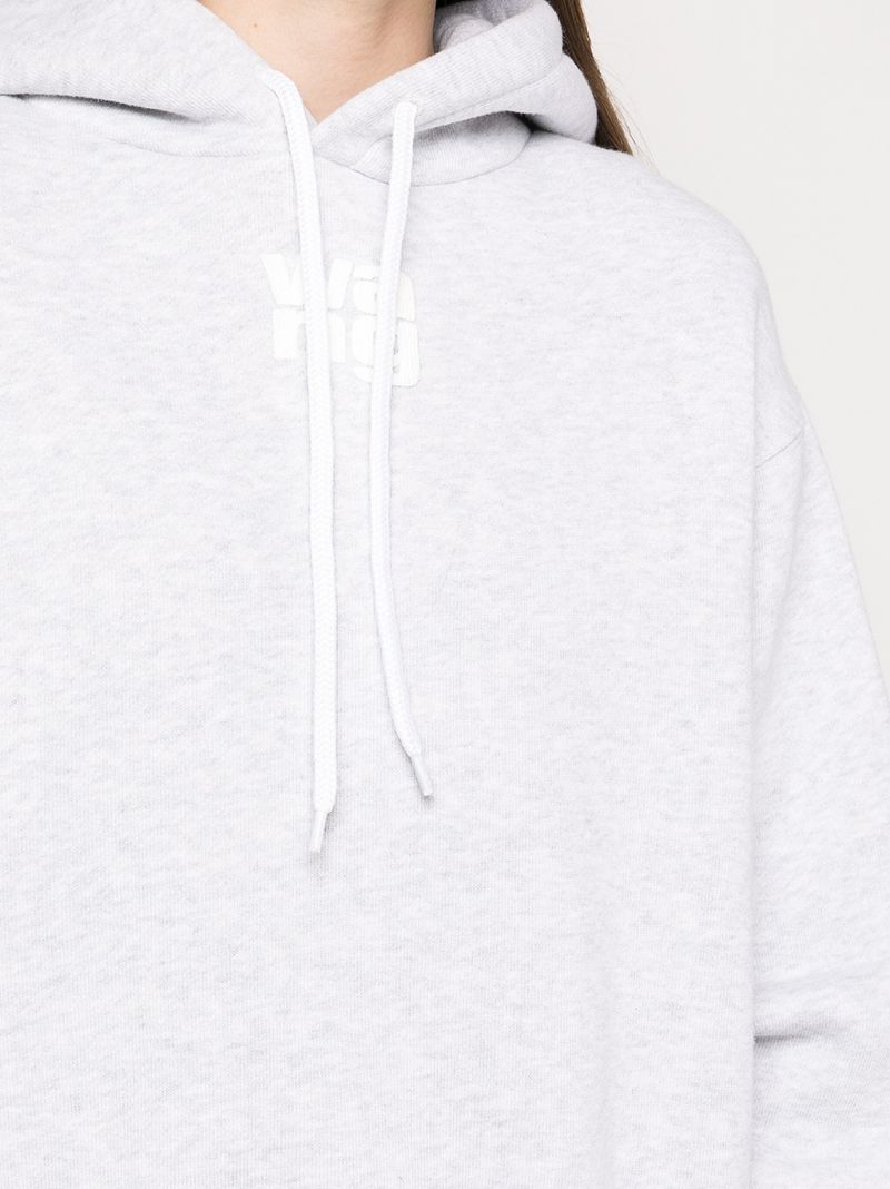 Grey Logo-print Cotton Hoodie